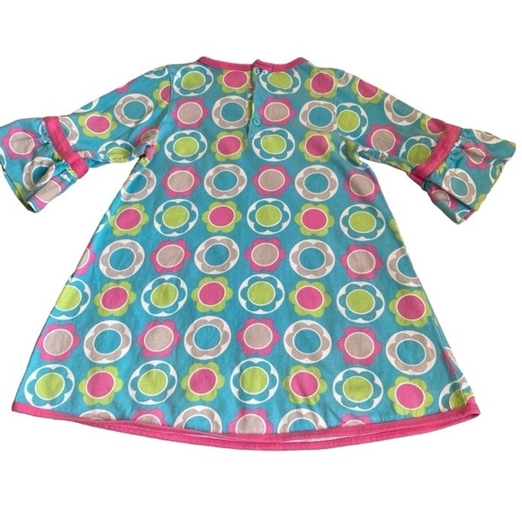 Chez Ami by Patsy Aiken Retro Style Bell Sleeve Floral Polka Dot Cotton Dress 6X - Picture 10 of 16